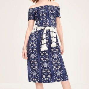 Old Navy Smocked Off the Shoulder Midi Dress